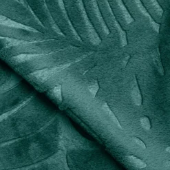 Plaid morbido in flanella (125 x 150 cm) Flore Verde
