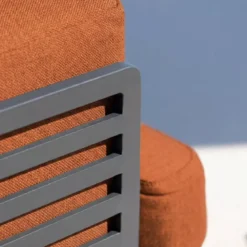 Poltrona da giardino in alluminio Monte Carlo Grigio antracite e terracotta