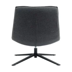 Poltrona girevole in tessuto (seduta 43 cm) Oxxo Grigio antracite