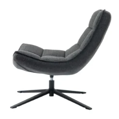 Poltrona girevole in tessuto (seduta 43 cm) Oxxo Grigio antracite
