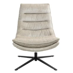 Poltrona girevole in tessuto (seduta 45 cm) Brava Beige
