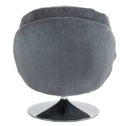 Poltrona girevole in tessuto (seduta 46 cm) Lomy Grigio scuro