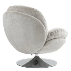 Poltrona girevole in tessuto (seduta 46 cm) Lomy Tortora