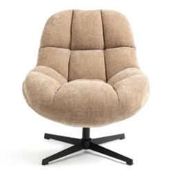 Poltrona girevole in tessuto (seduta 47 cm) Rezo Sabbia