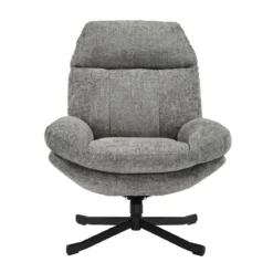 Poltrona girevole in tessuto (seduta 49 cm) Moor Grigio scuro
