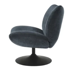 Poltrona girevole in tessuto testurizzato (seduta 46 cm) Axis Blu navy