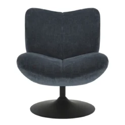 Poltrona girevole in tessuto testurizzato (seduta 46 cm) Axis Blu navy