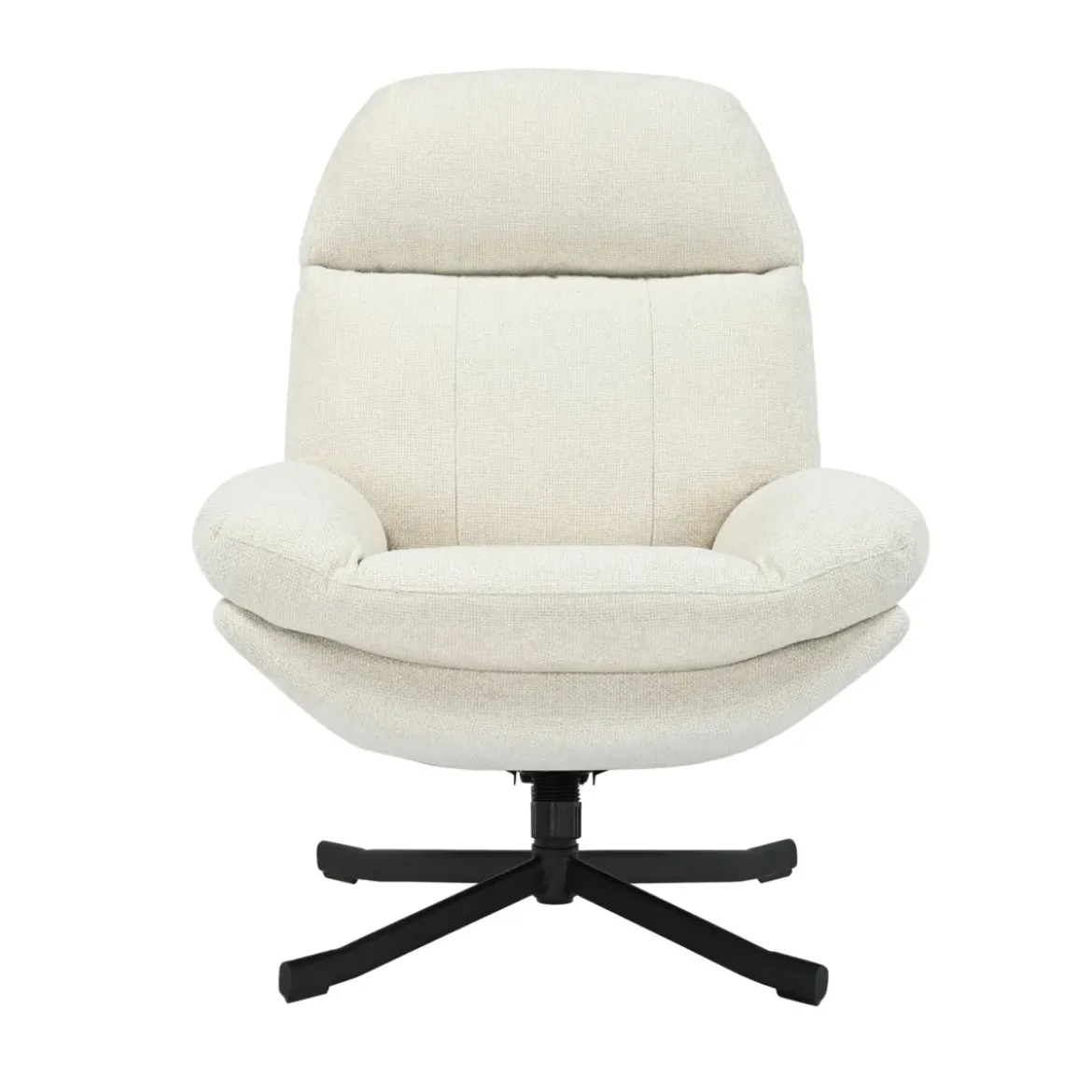 Poltrona girevole in tessuto (seduta 49 cm) Moor Ecru