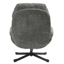 Poltrona girevole in tessuto (seduta 49 cm) Moor Grigio