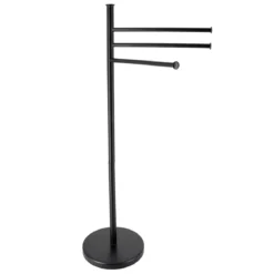 Porta asciugamano 3 livelli in metallo (H86 cm) Homy Nero