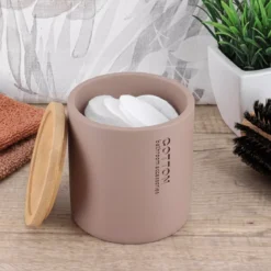 Porta dischetti struccanti Purebamboo Cappuccino