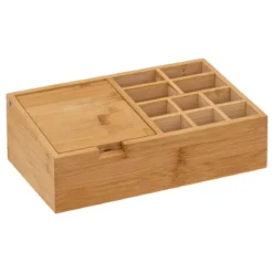 Portaoggetti Miroir 10 scomparti Bambù