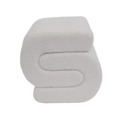 Pouf (H45 cm) Abilène Bianco