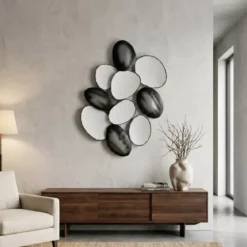 Quadro decorativo in metallo (81 cm) Ellora Nero