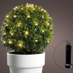 Rete luminosa Durawise a pile Ø80 cm Bianco caldo 128 LED