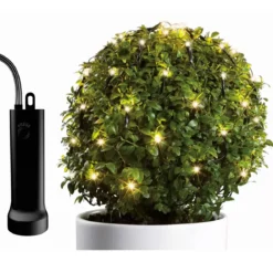Rete luminosa Durawise a pile Ø80 cm Bianco caldo 128 LED