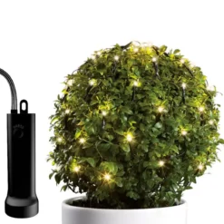 Rete luminosa Durawise a pile Ø50 cm Bianco caldo 84 LED
