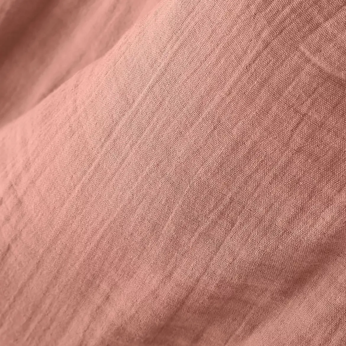 Runner letto garza di cotone (150 x 150 cm) Gaïa Rosa pesca