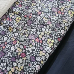 Runner letto in garza di cotone (90 x 200 cm) Elya Viola