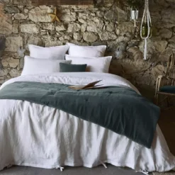 Runner letto velluto di cotone (90 x 200 cm) Victor Grigio ardesia