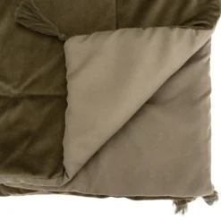 Runner letto velluto (80 x 180 cm) Sonia Verde cachi