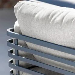 Salotto da giardino alluminio 9 posti 12 pezzi Monte Carlo Grigio antracite e grigio chiaro