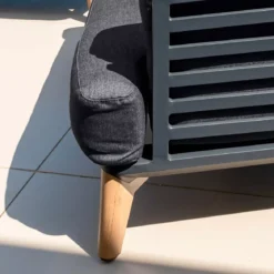 Salotto da giardino alluminio 4 posti 5 pezzi Monte Carlo Grigio antracite