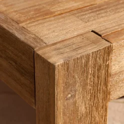 Salotto da giardino angolare in legno di acacia 6 posti 5 pezzi Bornéo Sabbia