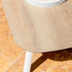 Salotto da giardino in alluminio 4 posti 4 pezzi Amalfi Bianco e tortora