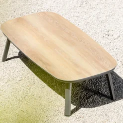 Salotto da giardino in alluminio 4 posti 4 pezzi Amalfi Grigio antracite e grigio chiaro