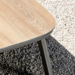 Salotto da giardino in alluminio 5 posti 4 pezzi Amalfi Grigio antracite e grigio chiaro