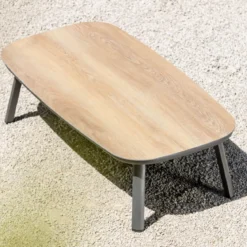 Salotto da giardino in alluminio 5 posti 4 pezzi Amalfi Grigio antracite e grigio chiaro