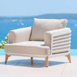Salotto da giardino Monte Carlo 5 posti Bianco