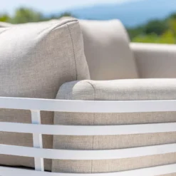 Salotto da giardino Monte Carlo 5 posti Bianco