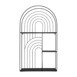 Scaffale da parete metallo 3 ripiani (Alt 70 cm) Tiggy Nero