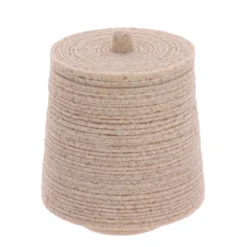 Scatola per cotone effetto sabbia Lina Naturale