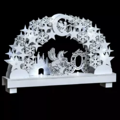 Scena luminosa a pile (H21 cm) Castello incantato Bianco freddo
