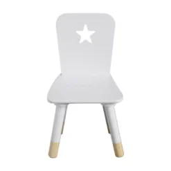 Sedia bambino legno (H50 cm) Stars Bianca