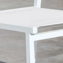 Sedia da giardino alluminio impilabile Murano Bianco