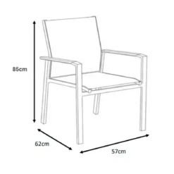 Sedia da giardino alluminio impilabile Bali - Bianco