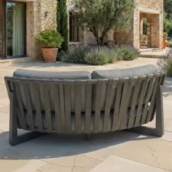Set angolare da giardino in alluminio 6 posti Long Beach Grigio antracite