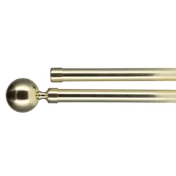 Set bastone tenda allungabile doppia barra (L210 - L380 cm / D19 mm) Paloma Oro