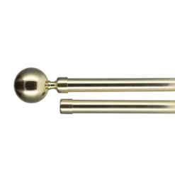 Set bastone tenda allungabile doppia sbarra (L120 - L210 cm / D19 mm) Paloma Oro