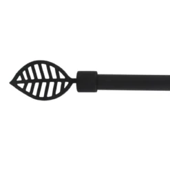 Set bastone tenda regolabile (L120 - L210 cm / Ø16 mm) Sevigne Nero opaco