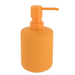 Set bicchiere distributore e porta sapone in grès Timeless Giallo senape