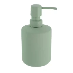 Set bicchiere, portasapone e distributore in grès Timeless Azzurro