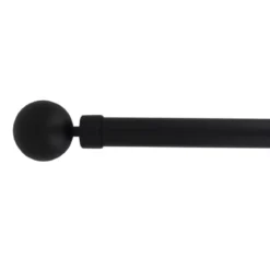 Set completo bastone tenda regolabile (L210 - L380 cm / Ø28 mm) Gaïa Nero
