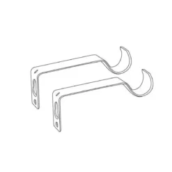 Set completo bastone tenda regolabile (L120 - L210 cm / Ø19 mm) Villalouise Bianco laccato