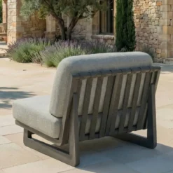 Set da giardino in alluminio 4 posti 4 pezzi Long Beach Grigio antracite e tortora