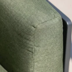 Set da giardino in alluminio 7 posti 6 pezzi Monte Carlo Grigio antracite e verde rosmarino